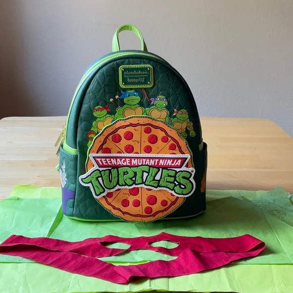 🐢🍕🐢 LOUNGEFLY TEENAGE MUTANT NINJA TURTLES BACKPACK 🍕🐢🍕 NWT 🐢🍕🐢 - Picture 3 of 16